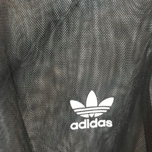 adidas 3 stripe tulle black track jacket